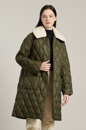 [25WT] 디테쳐블 카라 구스다운 - KHAKI A5WAF81745