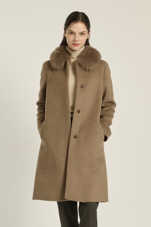 [25WT] 퍼카라 라마 코트 - DARK BEIGE B5DBH84273
