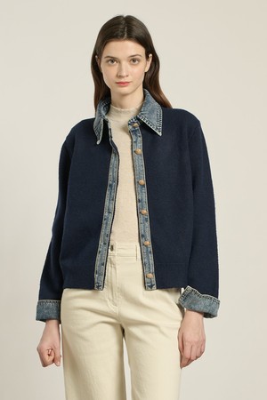 [26SP] 데님 버튼 가디건 - NAVY B6A1K47755
