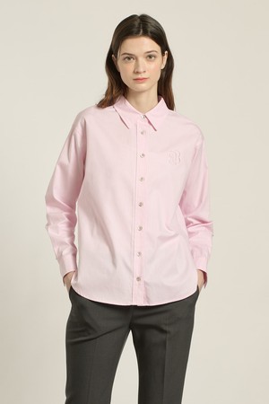 [26SP] 베이직 로고자수 셔츠 - LIGHT PINK B6A1B40721