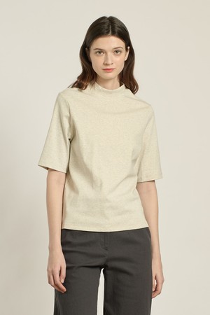 [26SP] 반넥 5부 티셔츠 - OATMEAL B6A2X42177