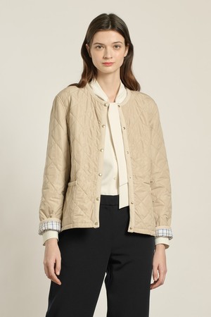 [26SP] 라운드넥 퀼팅 점퍼 - LIGHT BEIGE B6A1R11571