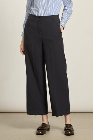 [26SP] 뒷밴딩 와이드 팬츠  - CHARCOAL GRAY B6A2P32198