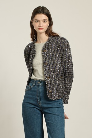 [26SP] 트위드 자켓 - NAVY B6A2J12055