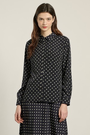 [26SP] 도트 프린트 블라우스 - DARK NAVY B6A2B42356