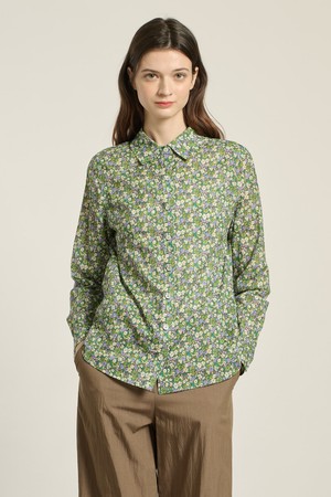 [26SP] 면 프린트 블라우스 - BROWN B6A2B42274