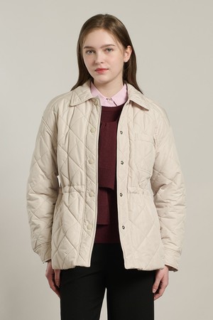 [26SP] 다이아 퀼팅점퍼 - LIGHT BEIGE A6S1R10471