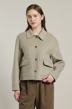 [26SP] 핸드메이드 크롭자켓 - M BEIGE A6S1J10672