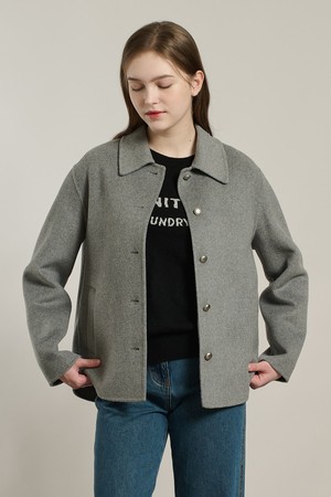 [26SP] 셔츠형 핸드메이드 자켓 - LIGHT M GRAY A6S1J10396