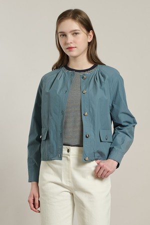 [26SP] 라운드넥 크롭점퍼 - M BLUE A6S2R12353