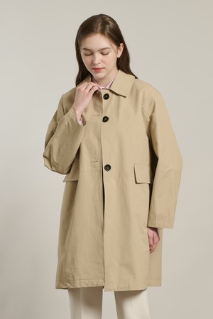 [26SP] 오버핏 싱글 트렌치 - LIGHT BEIGE A6S2N72571