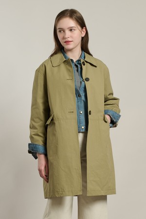 [26SP] 오버핏 싱글 트렌치 - LIGHT KHAKI A6S2N72581