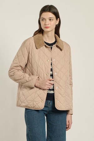 [26SP] 카라배색 퀼팅 자켓 - M BEIGE B6A1R15972