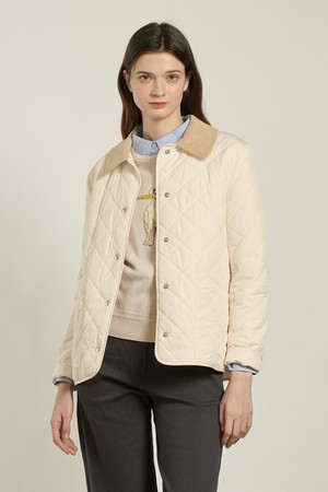 [26SP] 카라배색 퀼팅 자켓 - CREAM B6A1R15914