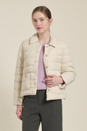 [26SP] 스탠카라 크롭 구스다운 - CREAM B6A1F80114