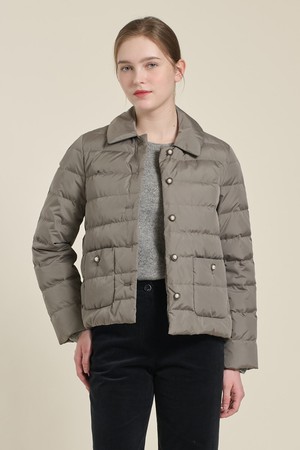 [26SP] 스탠카라 크롭 구스다운 - DARK GRAY B6A1F80117