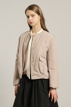 [26SP] 라운드넥 패딩 점퍼 - M BEIGE A6S1R11272