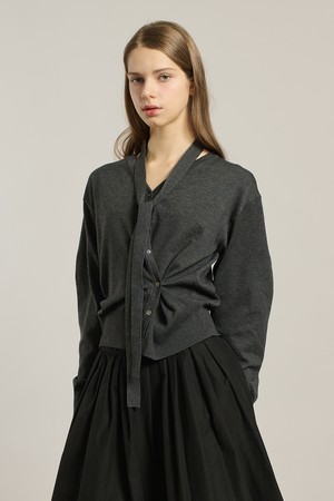 [26SP] 타이 니트 가디건 - MULTI M GRAY A6S1K27297