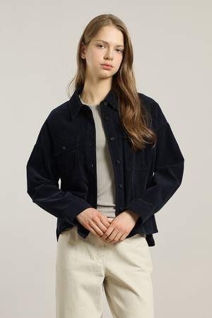 [26SP] 플랩포켓 코듀로이셔츠 - DARK NAVY A6S1B40256