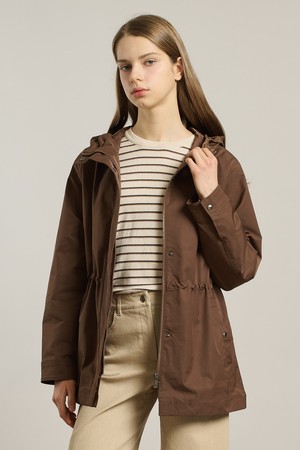 [26SP] 허리스트링 후드점퍼 - BROWN A6S2R12874