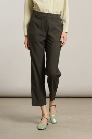 [26SP] 포켓스티치 팬츠 - DARK BROWN A6S2P38175