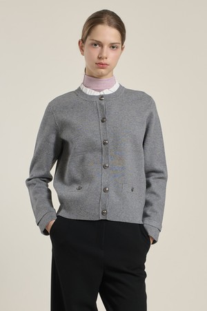 [26SP] 프릴 라운드 가디건 - MULTI M GRAY B6A2K11497