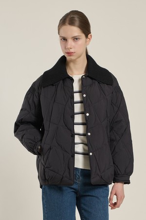 [26SP] 스모킹디테일 니트 덕다운 - BLACK B6A1F87299