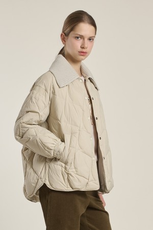 [26SP] 스모킹디테일 니트 덕다운 - LIGHT BEIGE B6A1F87271