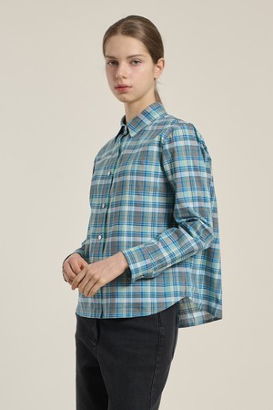 [26SP] 일자핏 기본 체크 셔츠 - MINT B6A1B40238