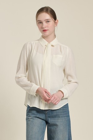 [26SP] 타이 블라우스  - IVORY B6A1B40413