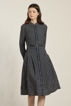 [26SP] 체인 프린트 원피스 - NAVY B6A2O62155