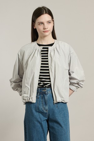 [26SP] 셔링 벌룬 점퍼 - LIGHT GRAY A6S2R12615