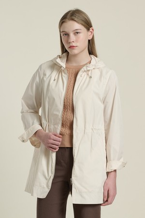 [26SP] 하프기장 후디 집업점퍼  - CREAM B6A2R16214