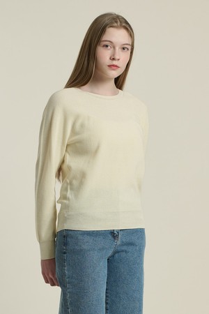 [26SP] 매쉬 넥 니트 풀오버 - LIGHT YELLOW B6A2K40831