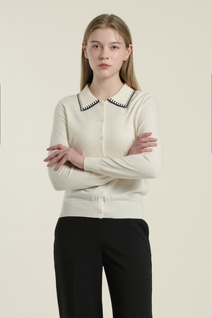 [26SP] 스티치 포인트 니트 - IVORY B6A1G47213