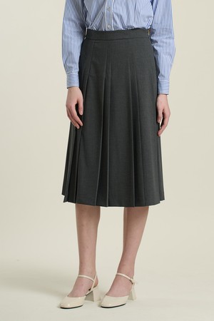 [26SP] 플리츠 스커트 - CHARCOAL GRAY B6A1S20198