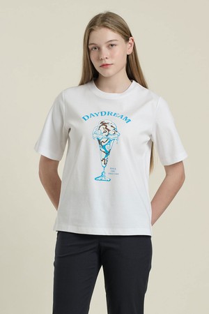 [26SU] 아이스크림 프린트 티셔츠 - WHITE B6B3X40410