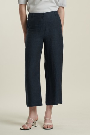 [26SU] 뒷밴딩 트윌린넨 팬츠 - DARK NAVY B6B3P31056