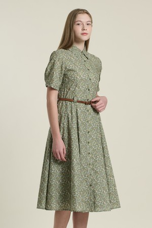 [26SU] 페이즐리 프린트 원피스 - KHAKI B6B3O60545