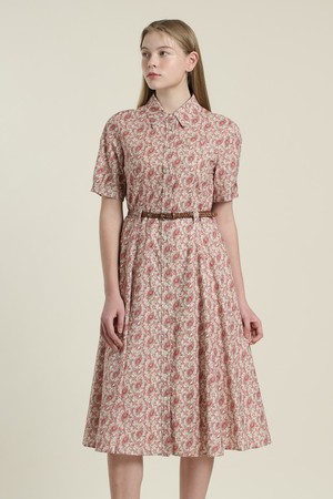 [26SU] 페이즐리 프린트 원피스 - RED B6B3O60524