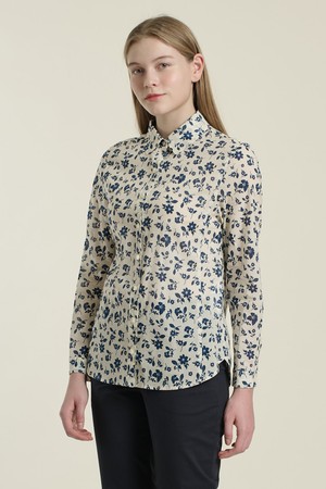 [26SU] 코튼 플라워 셔츠 - OFF WHITE B6B3B40812