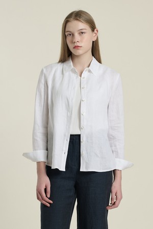 [26SU] 린넨 기본 셔츠 - WHITE B6B3B40510