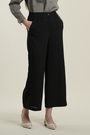 [26SU] 밴딩 와이드 팬츠 - BLACK B6B4P33699