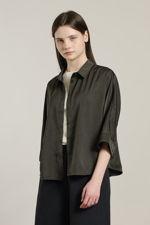 [26SU] 크링클 블라우스 - DARK GRAY A6M4B42517