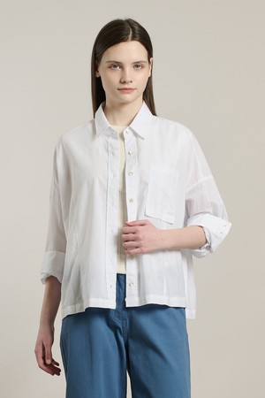 [26SU] 루즈핏 블라우스 - SNOW WHITE A6M3B40911