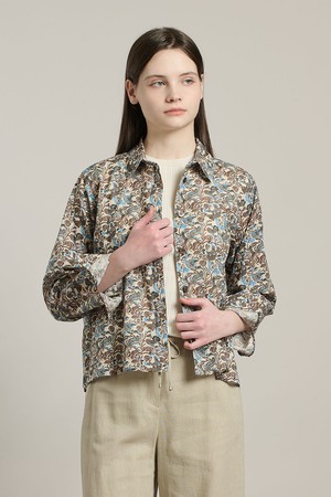 [26SU] 플로럴 블라우스 - LIGHT BEIGE A6M3B40771