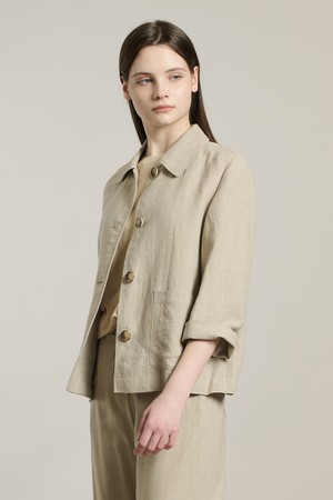 [26SU] 린넨 숏자켓 - OATMEAL A6M3J10777