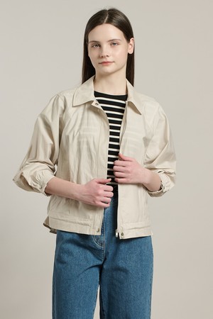 [26SU] 셔츠형카라 집업점퍼 - LIGHT GRAY A6M3R10815