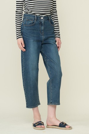 [26SP] 배럴 데님 팬츠 - DARK BLUE B6A2P36154