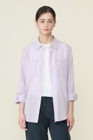 [26SU] 투 포켓 롱 셔츠 - LIGHT VIOLET B6B4B42161